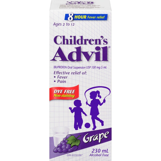 Children's Advil Dye-Free Grape Suspension 230mL