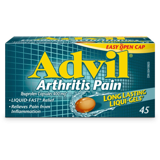 Advil Arthritis Pain Relief Liquid Capsules 400mg, 45 Count