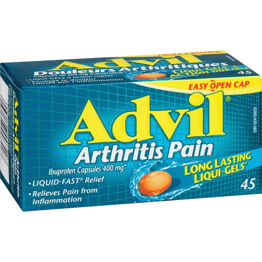 Advil Arthritis Pain Relief Liquid Capsules 400mg, 45 Count