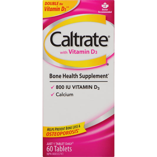 Caltrate 800+D Calcium & Vitamin D Tablets 60 Count