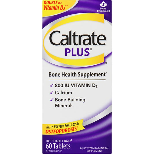 Caltrate Plus Calcium & Vitamin D3 Tablets 60 Count