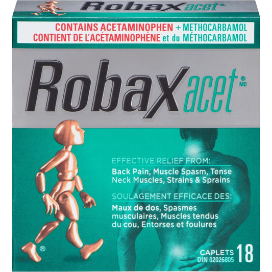 Robaxacet Pain Relief & Muscle Relaxant Tablets 18 Count