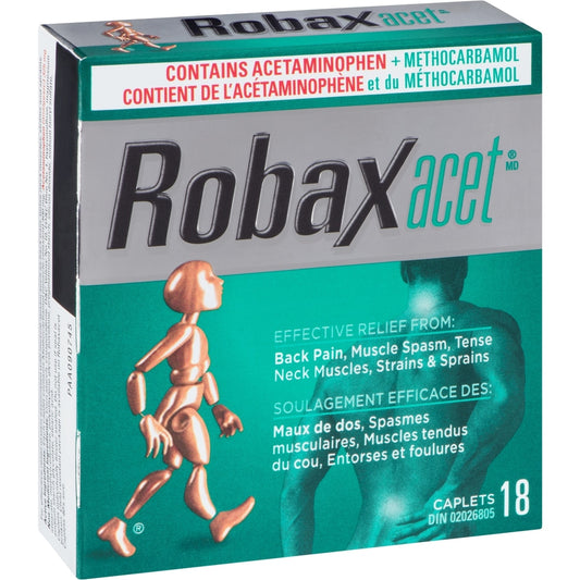 Robaxacet Pain Relief & Muscle Relaxant Tablets 18 Count