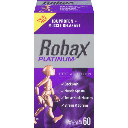Robax Platinum Muscle Relaxant & Pain Relief Caplets 60 Count