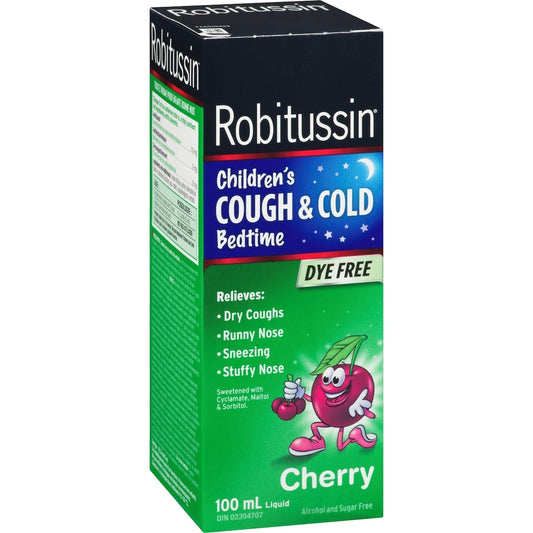 Children's Dye-Free Nighttime Cough & Cold Syrup, Cherry, 100mL