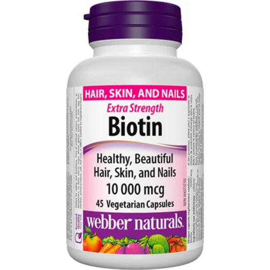 Biotin Extra Strength 10,000 mcg Capsules 45 Count