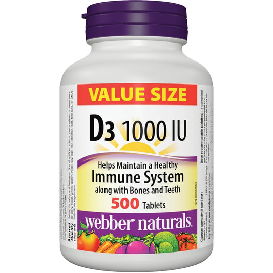 Vitamin D3 1000 IU Tablets, 500 Count