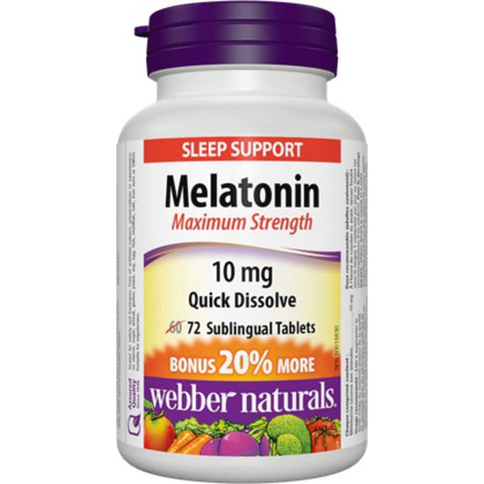 Melatonin Maximum Strength 10mg Quick Dissolve Tablets (72 Count)