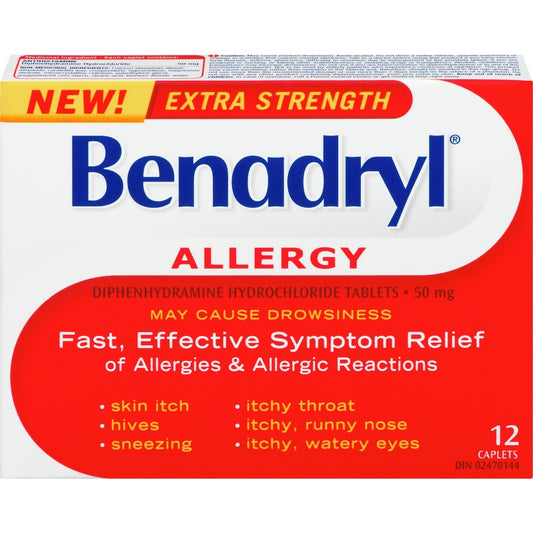 Extra Strength Allergy Relief Caplets, 12-Pack