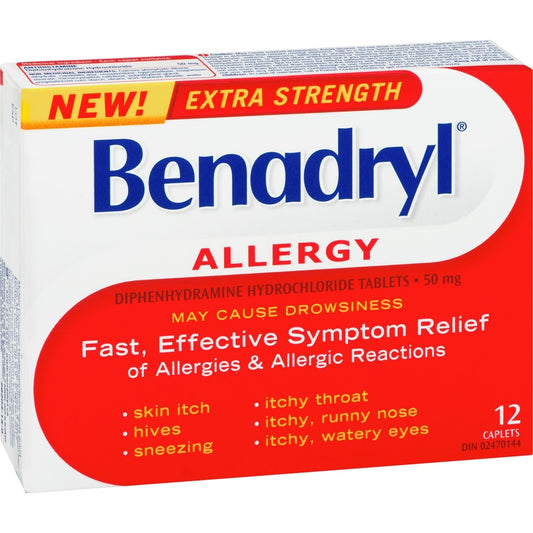 Extra Strength Allergy Relief Caplets, 12-Pack
