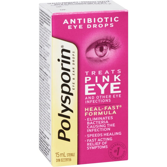 Polysporin Pink Eye Antibiotic Drops 15ml
