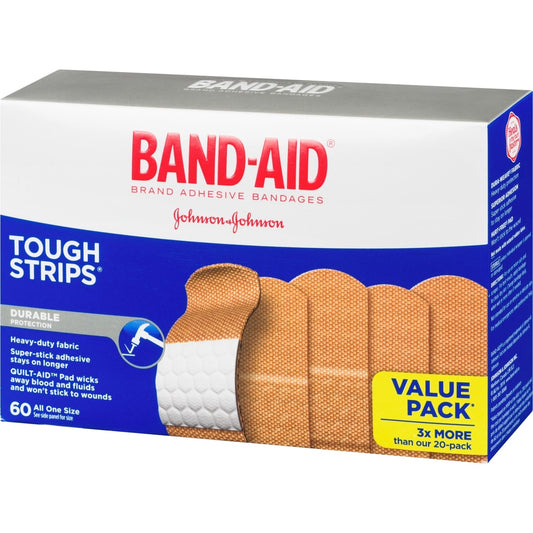 Tough Strips Adhesive Bandages, 60-Pack