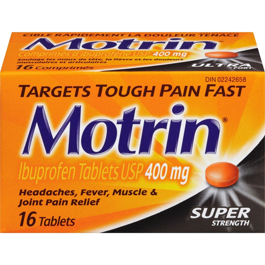 Motrin IB 400mg Super Strength Tablets 16-Pack