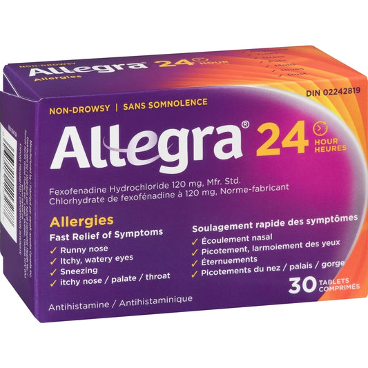 Allegra 24 Hour Allergy Relief Tablets, 30 Pack