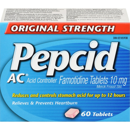 Pepcid AC Heartburn Relief Tablets, 60 Tablets