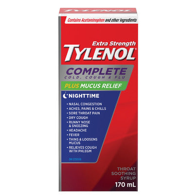 Tylenol Complete Nighttime Cold & Flu Syrup 170ml