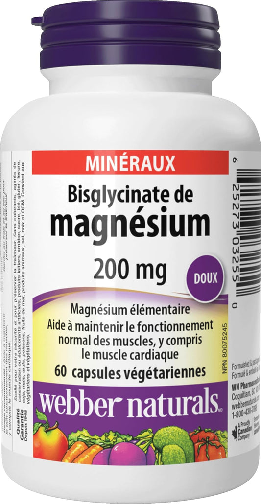 Magnesium Bisglycinate 200mg - 60 Capsules