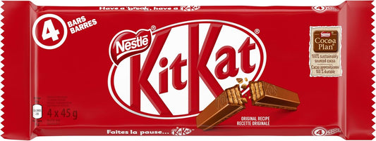 Kit Kat 4 Finger Regular Chocolate Bar 45g Pack of 48