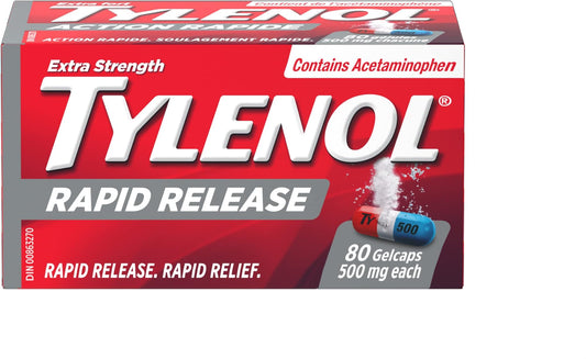 Tylenol Rapid Release Extra Strength Gelcaps 80 Count