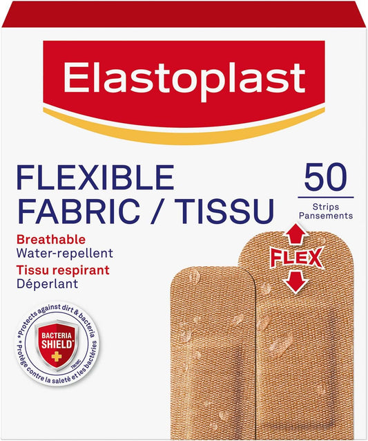 Flexible Fabric Adhesive Bandages, 50 Pack