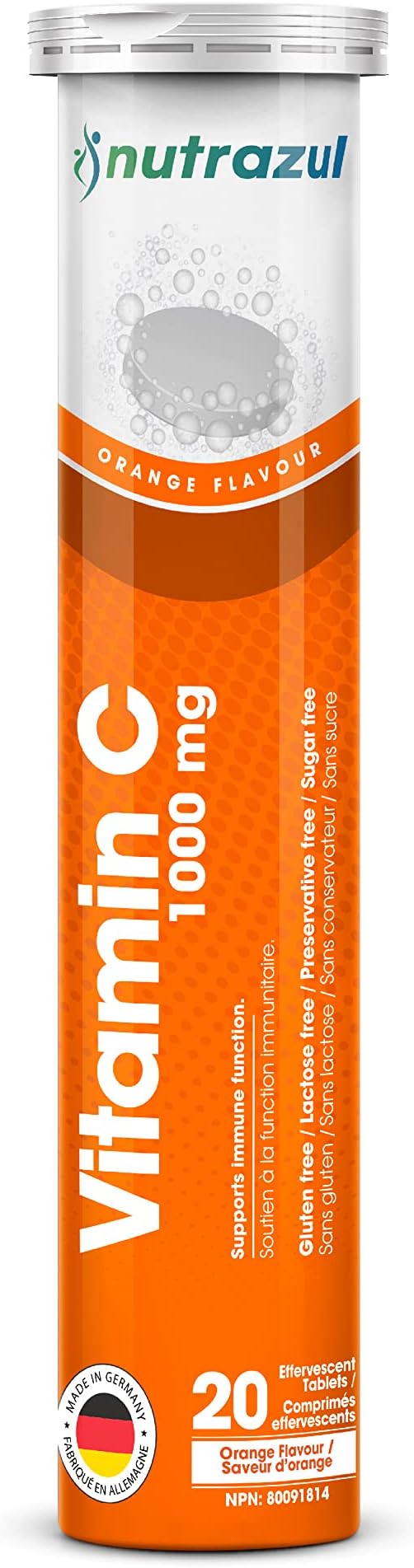Effervescent Vitamin C 1000mg Tablets, 20 Count