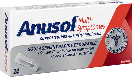 Hemorrhoid Relief Suppositories, 24 Pack