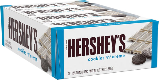 Hershey Cookies N Crème Chocolate Bar 43g Pack of 36