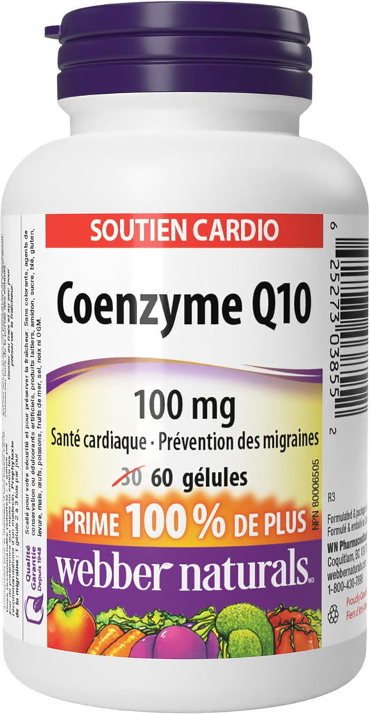 Coenzyme Q10 100mg Softgels, 60 Count