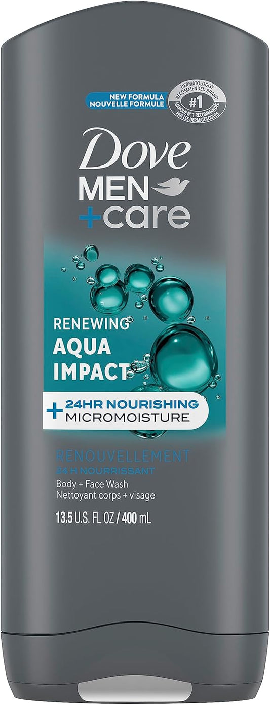 Men's Aqua Impact Body & Face Wash 400ml