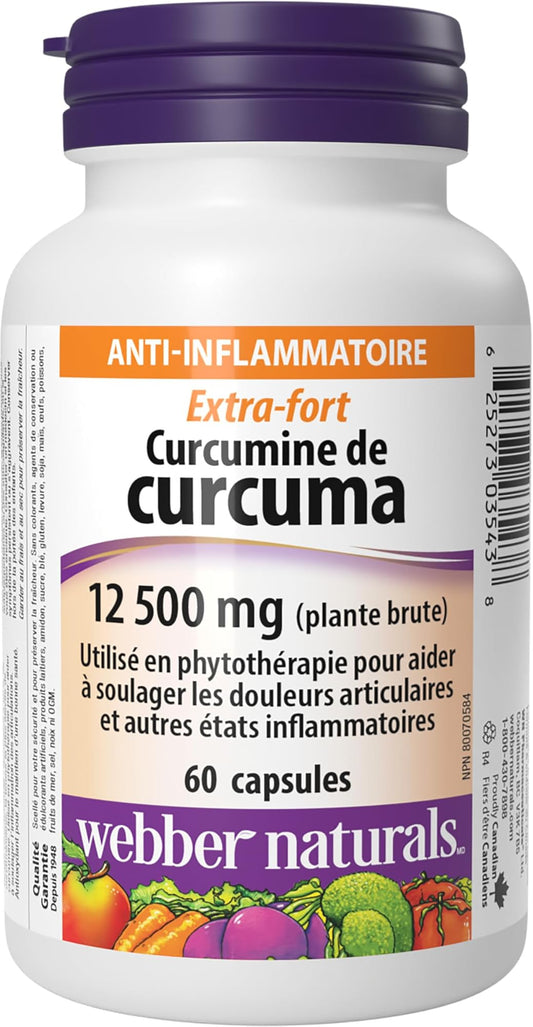 Turmeric Curcumin Extra Strength 12,500mg 60 Capsules