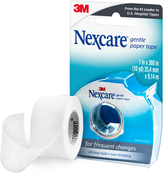 Gentle Paper Medical Tape 1" x 10yds, 2 Rolls