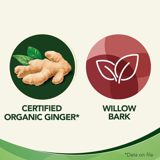 Ginger & Willow Bark Natural Relief Tablets, 20 Count