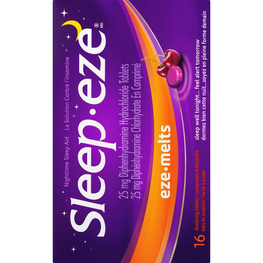 Sleep-Eze Eze-Melts 25mg Dissolving Tablets, 16 Count