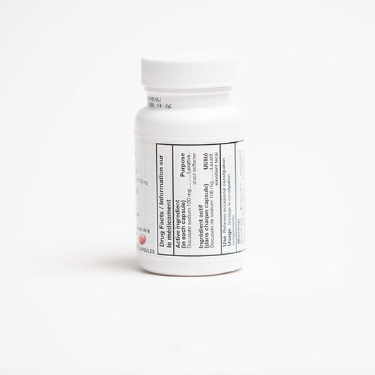 Docusate Sodium 100mg Capsules, 100 Count
