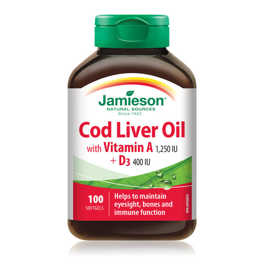 Cod Liver Oil Softgels 100 Capsules
