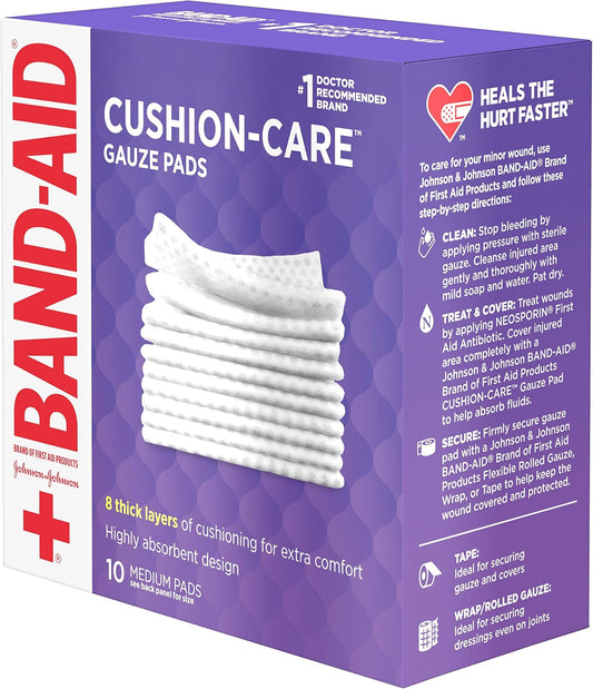 Medium Sterile Gauze Pads, 10-Pack