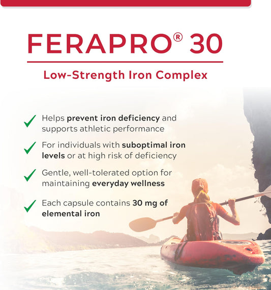 FeraPro Vegan Iron 30mg Capsules 100ct