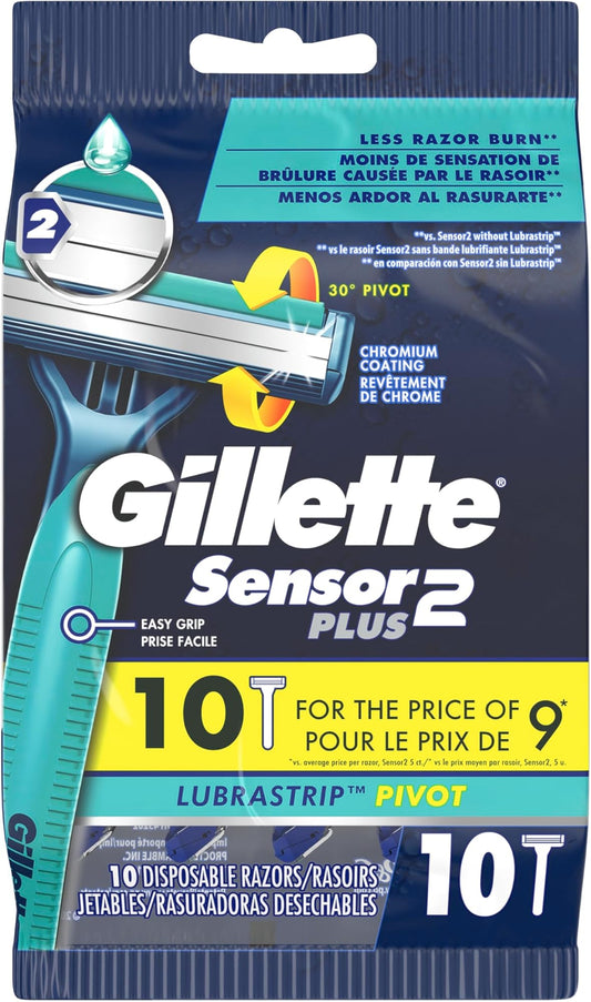 Custom Plus Pivot Razors for Sensitive Skin, 10-Pack