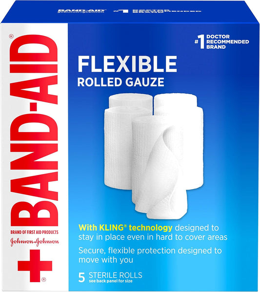 Rolled Gauze 7.6cm x 1.9m, 5-Pack