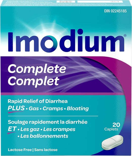 Advanced Diarrhea & Gas Relief Caplets - 20 Pack