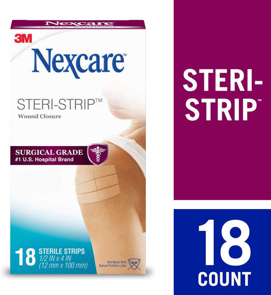 3M Steri-Strip Wound Closure Strips, 18 Pack