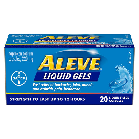 Aleve Liquid Gels 20 Capsules