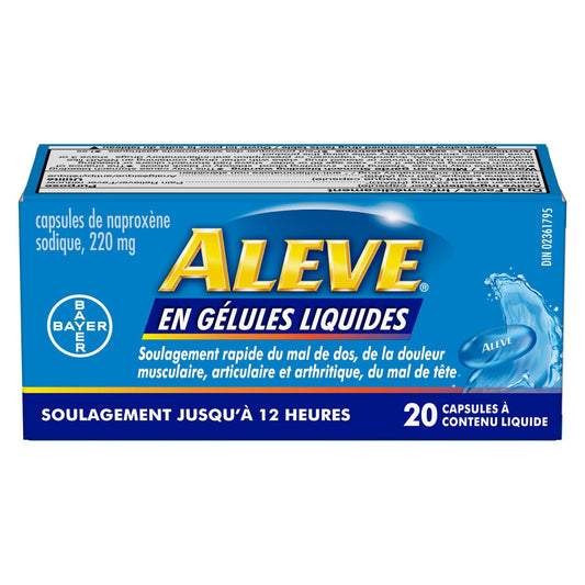 Aleve Liquid Gels 20 Capsules