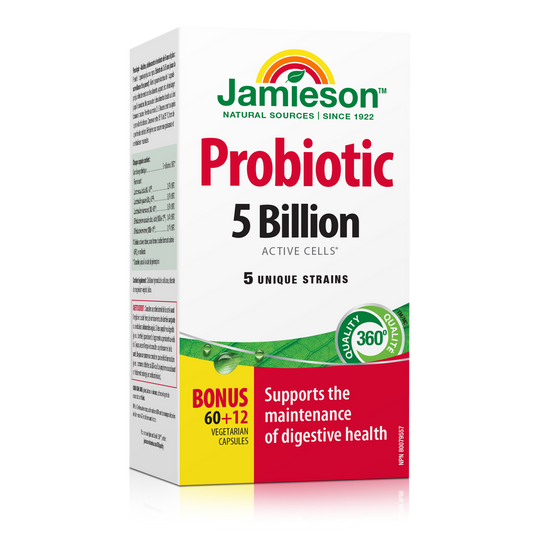 Probiotic 5 Billion CFU, 72 Vegetarian Capsules