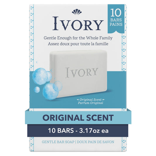 Ivory Original Bar Soap 10-Pack (90g Each)