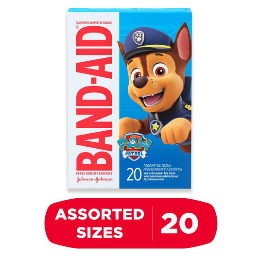 Paw Patrol Kids' Adhesive Bandages, Assorted, 20 Pack