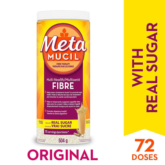Metamucil Original Unflavoured Fibre Powder 504g, 72 Servings
