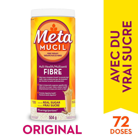 Metamucil Original Unflavoured Fibre Powder 504g, 72 Servings