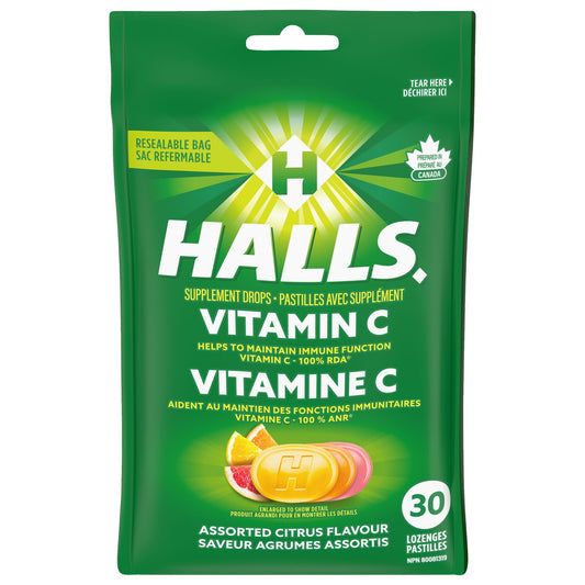Assorted Citrus Vitamin C Lozenges, 30 Pack