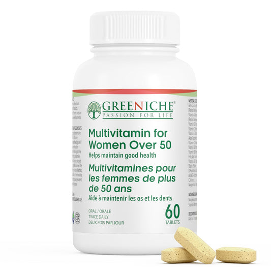 Women's 50+ Vegetarian Multivitamin, Halal, Gluten & Dairy Free, 60 Tablets